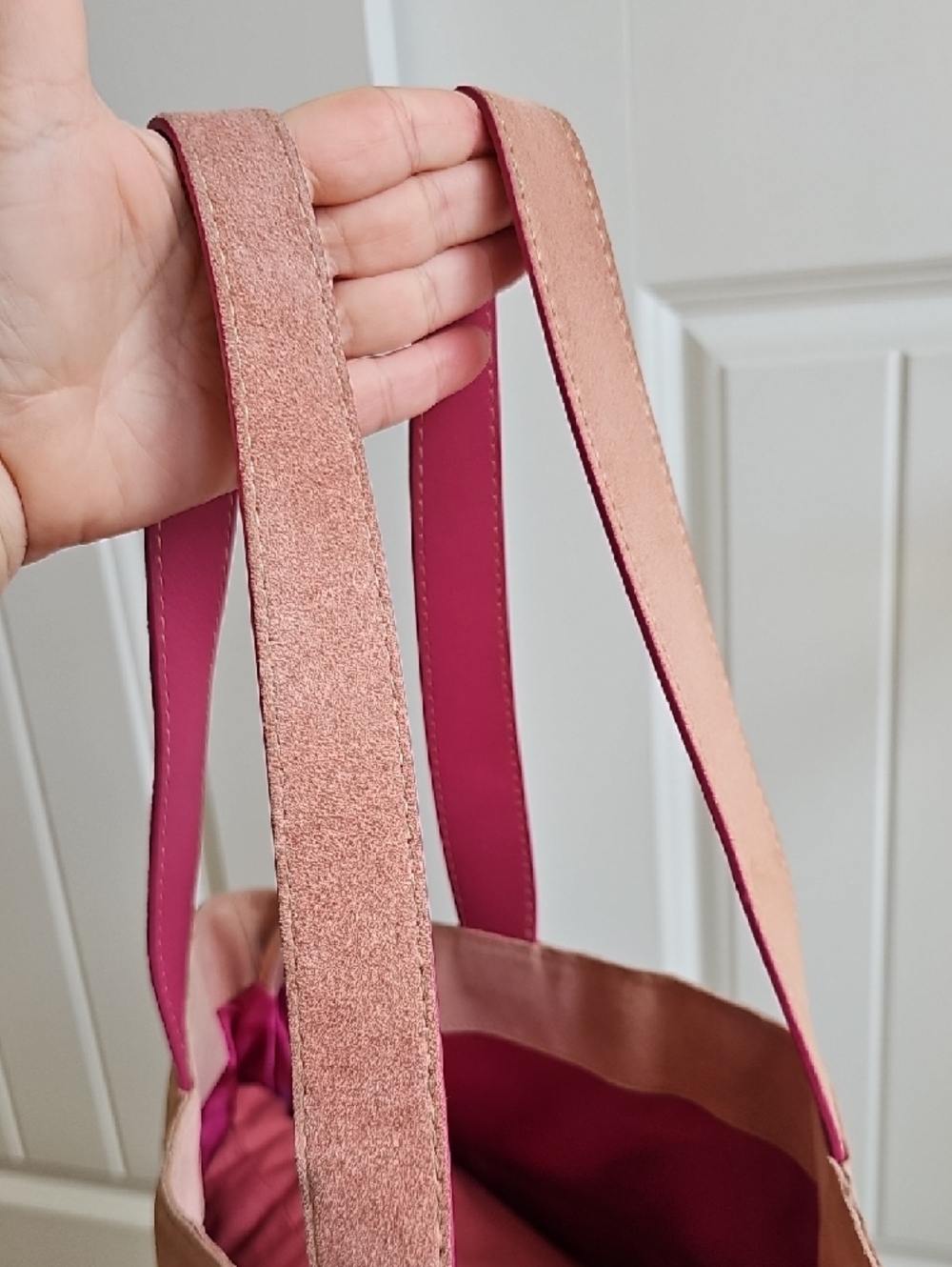 Coach Vintage 06 Limited Edition "Poppies for Peace" Suede Tote Pink/Multi - Picture 12 of 14